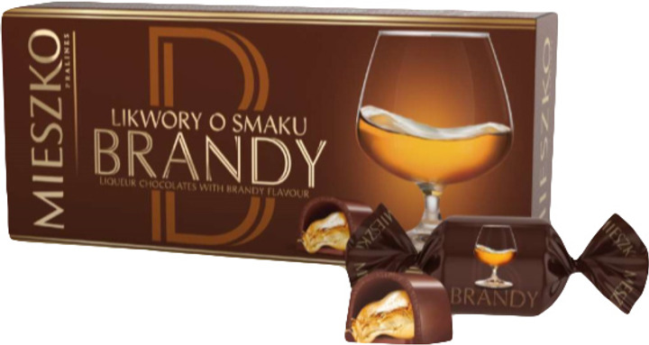Цукерки шоколадні праліне Brandy (начинка лікер) 180г